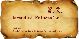 Morandini Krisztofer névjegykártya